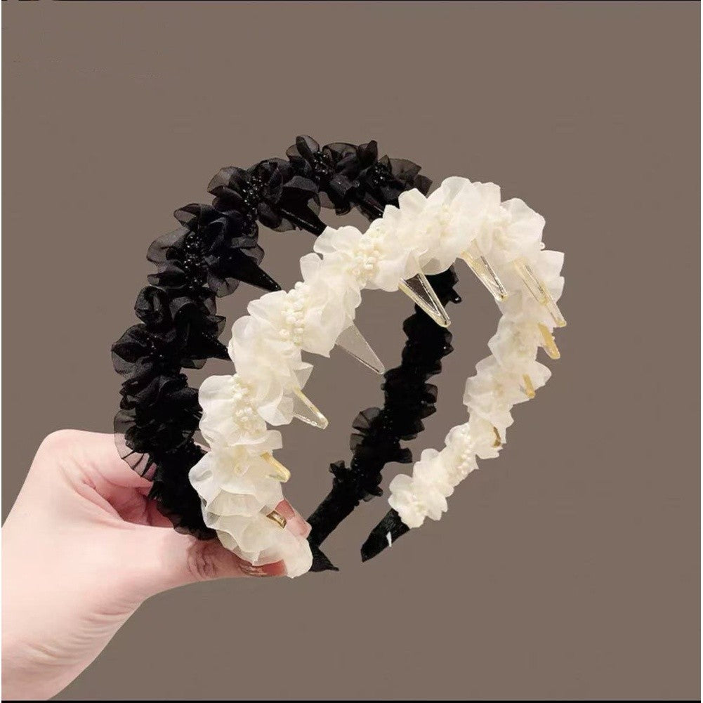 Pearl Mesh Headband for Daily Wear