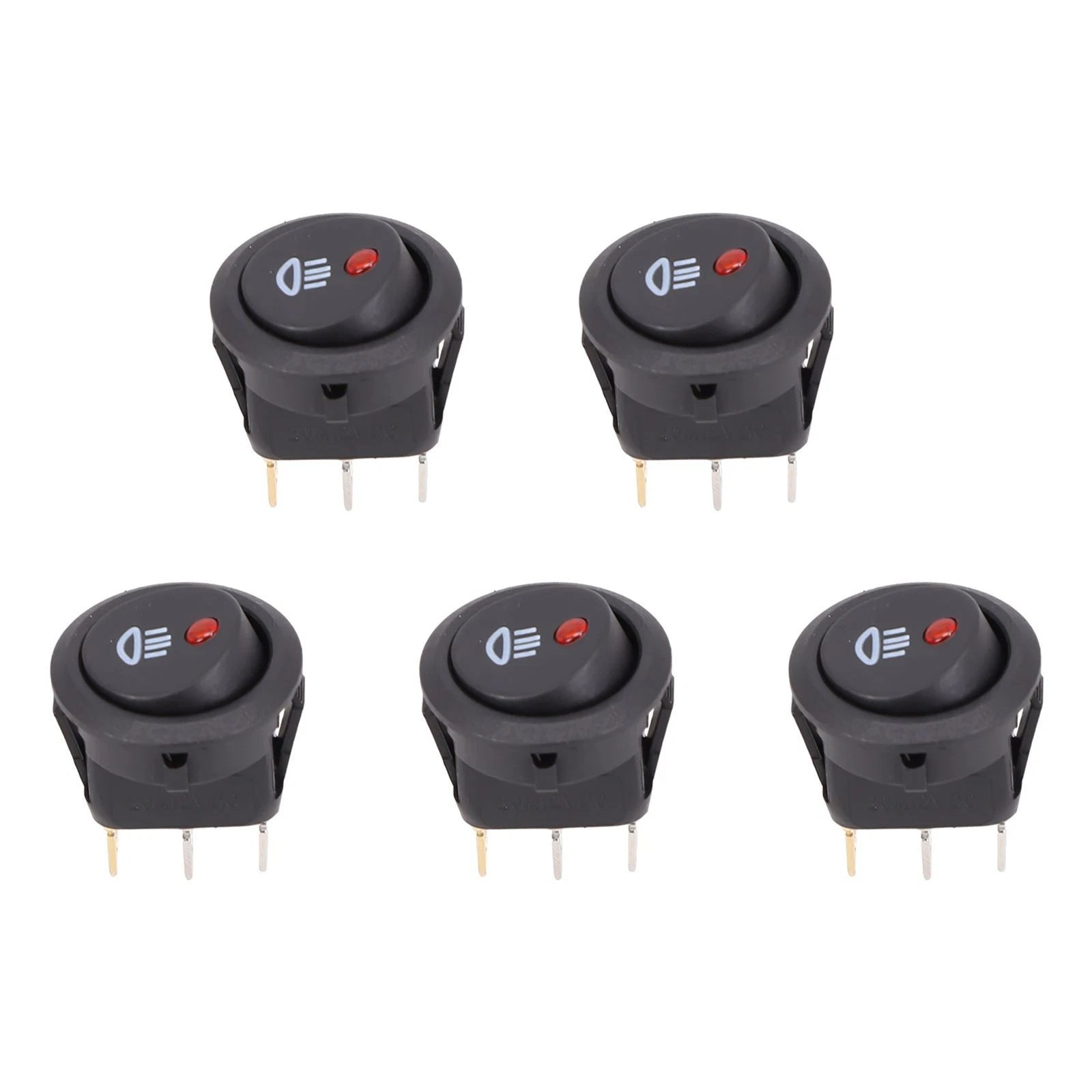 Car Truck Abs Plastic On Off Rocker Switch Round Fog Light Lamp Fog