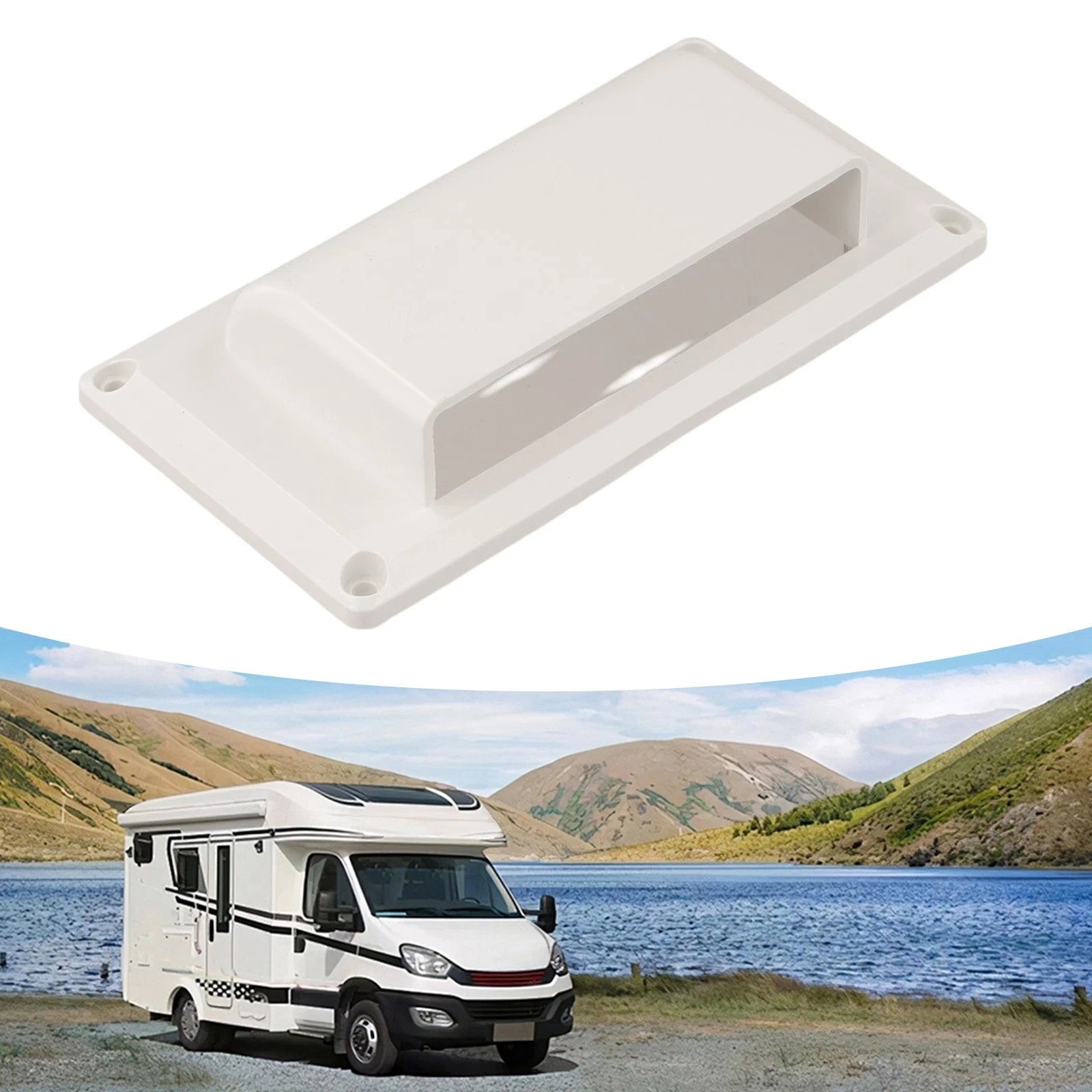 White Abs Rv Side Vent Cover For Ventilation For Trailer Boat Yacht