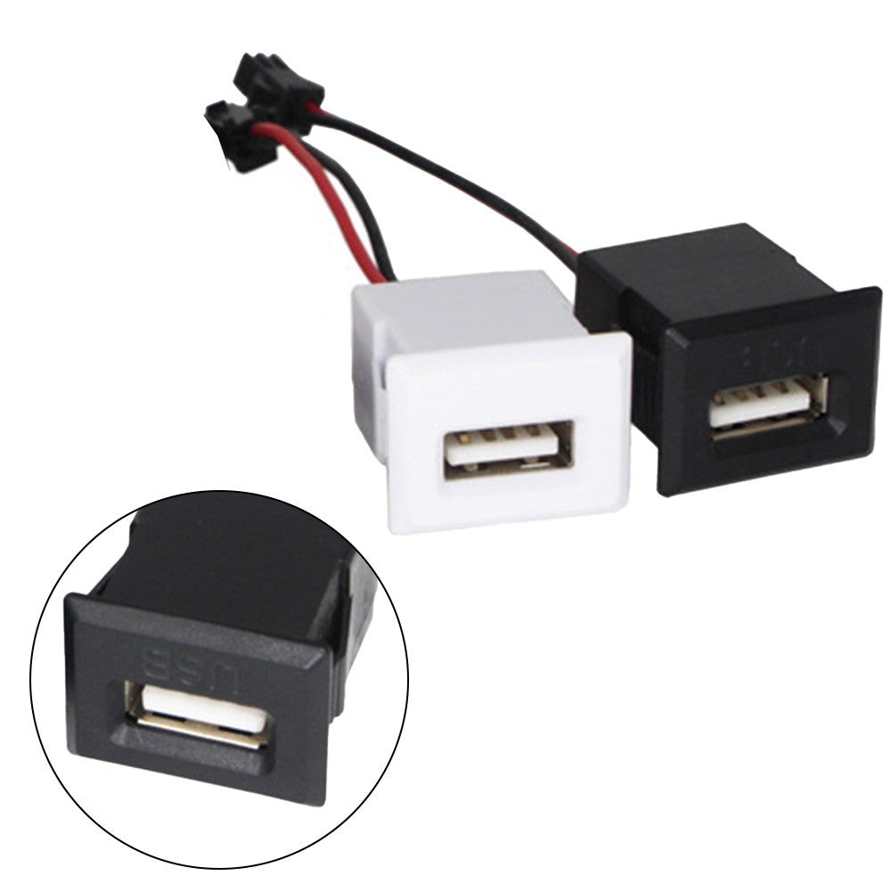 USB Female Power Connector with Cable Terminals