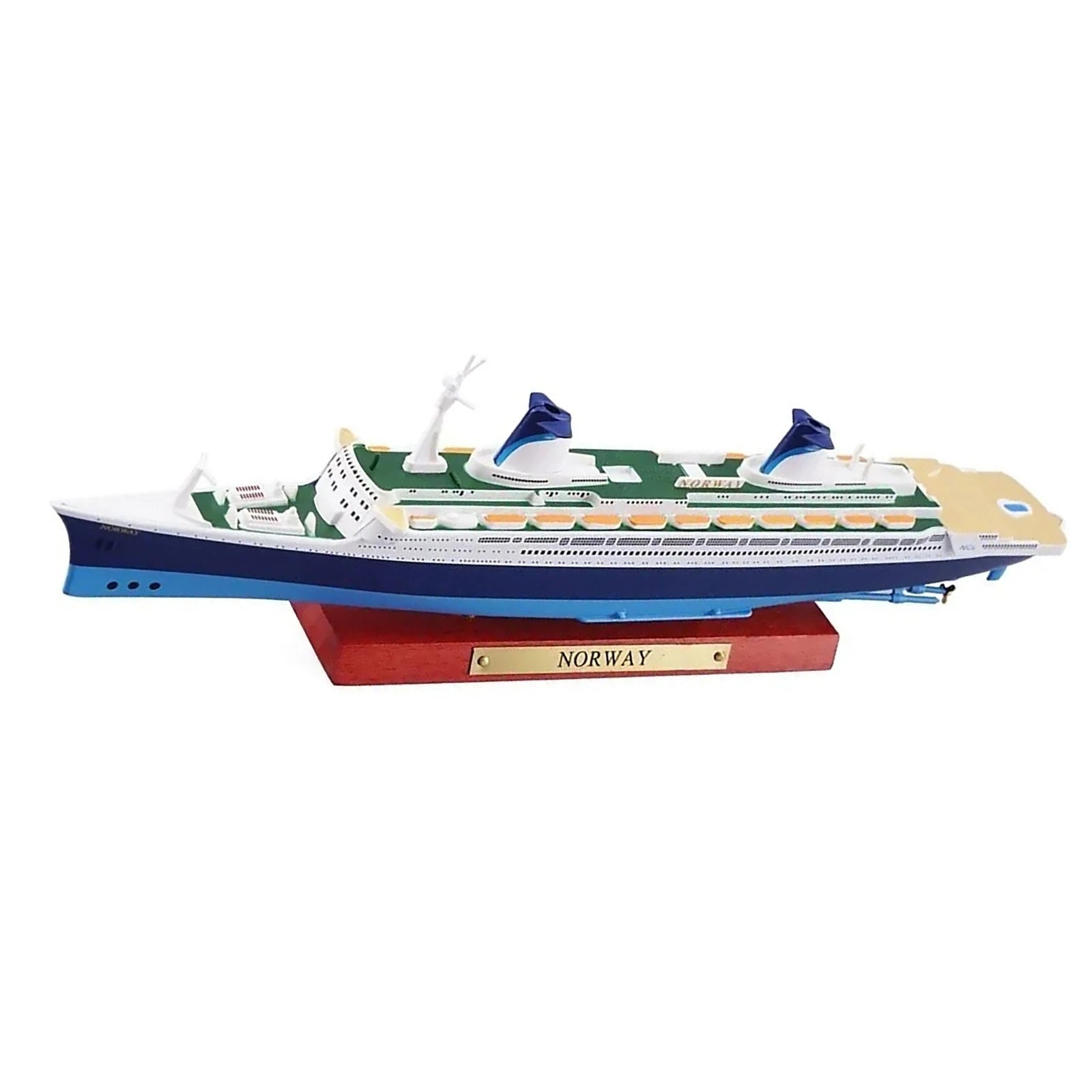 25.5cm Alloy 1/1250 Scale Rms Norway Cruise Ship Finished Model Gifts