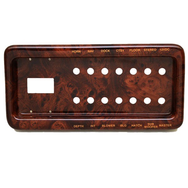 Pontoon Boat Blank Switch Panel Aqua Patio Woodgrain by Godfrey