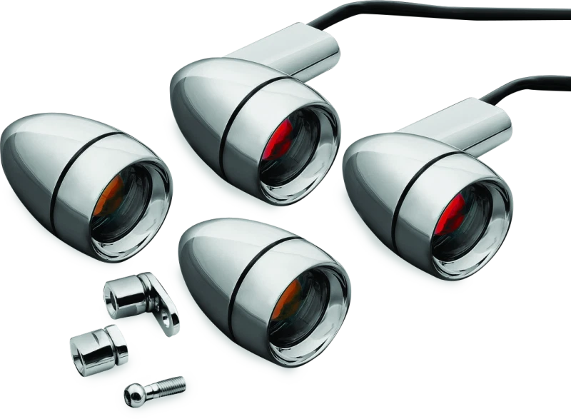 Kuryakyn Late Style Turn Signal Kit Chrome – Fits Harley Davidson