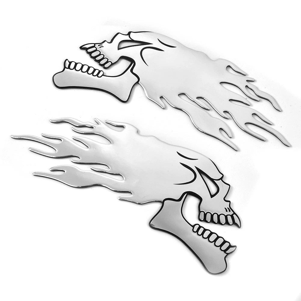 2pcs??motorbik<wbr/>e 3d Car Sticker Badge Body Decal Emblem Flaming
