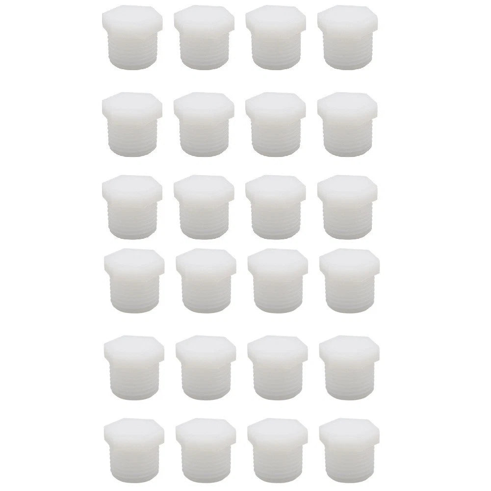 24 Pack 1 Inch Thread Rv Water Heater Drain Insert Abs Fitting For