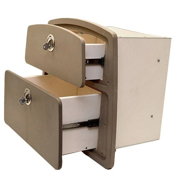 Tracker Boat Storage Tackle Box | Locking 15 X 16 Inch Starboard Gray