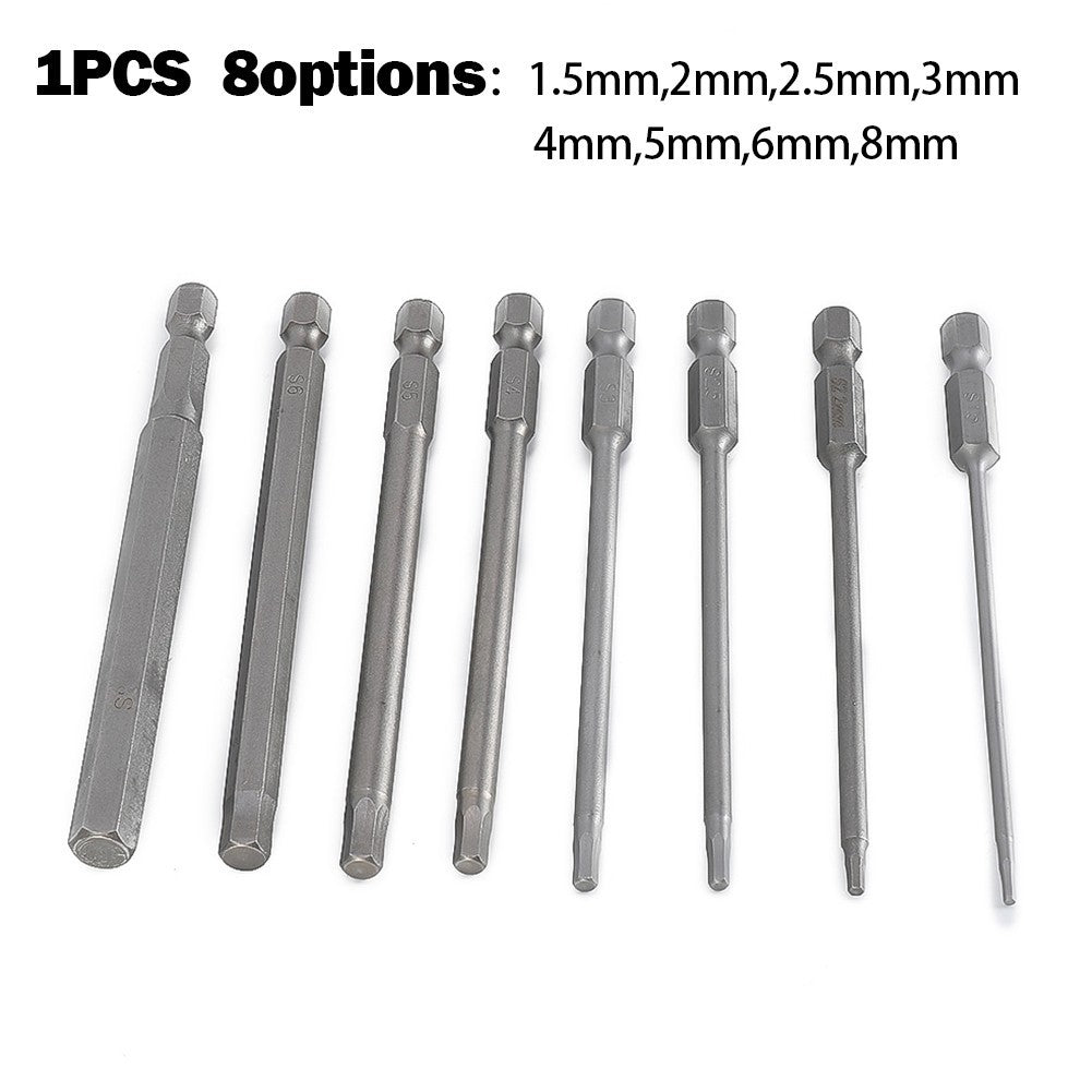 Hex Head Bit Industrial 1.5 to 8mm