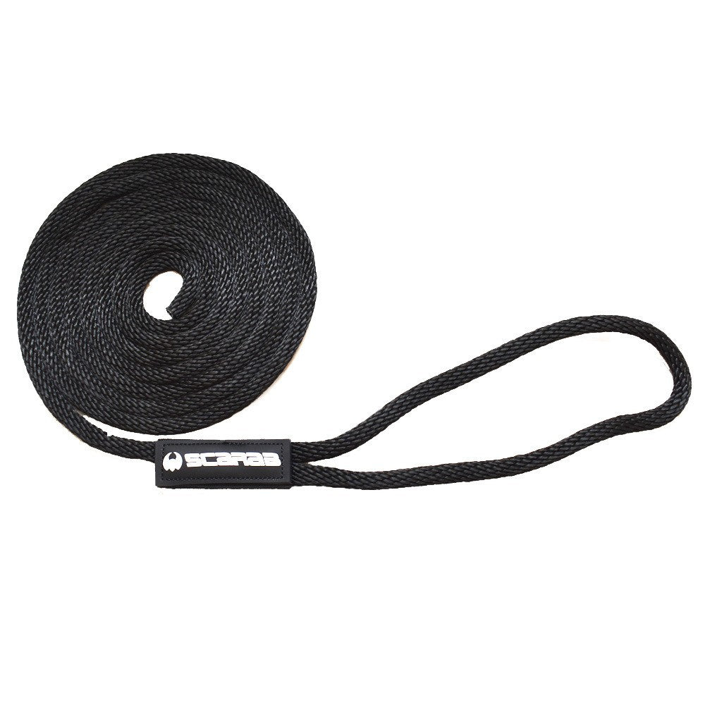 Dock Line Scarab 3/8 Inch Poly Black 10 FT by Scarab