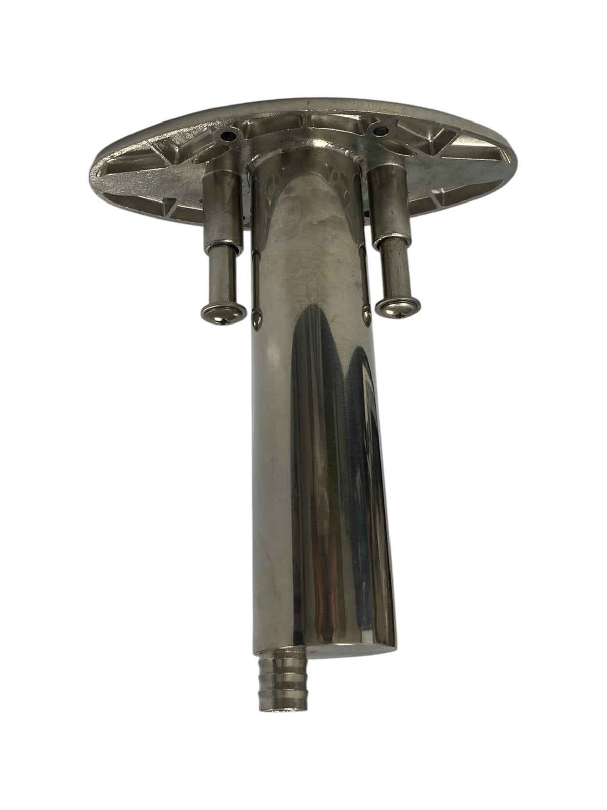 Cleat With Rod Holder 6", 0 Degree Stainless Steel | Hook & Hull Co