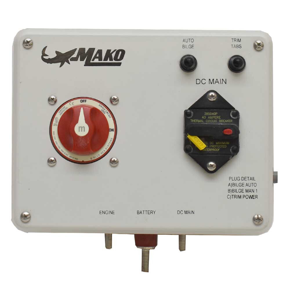 Mako Boat Battery Switch Panel 303535 40A 12V by Mako