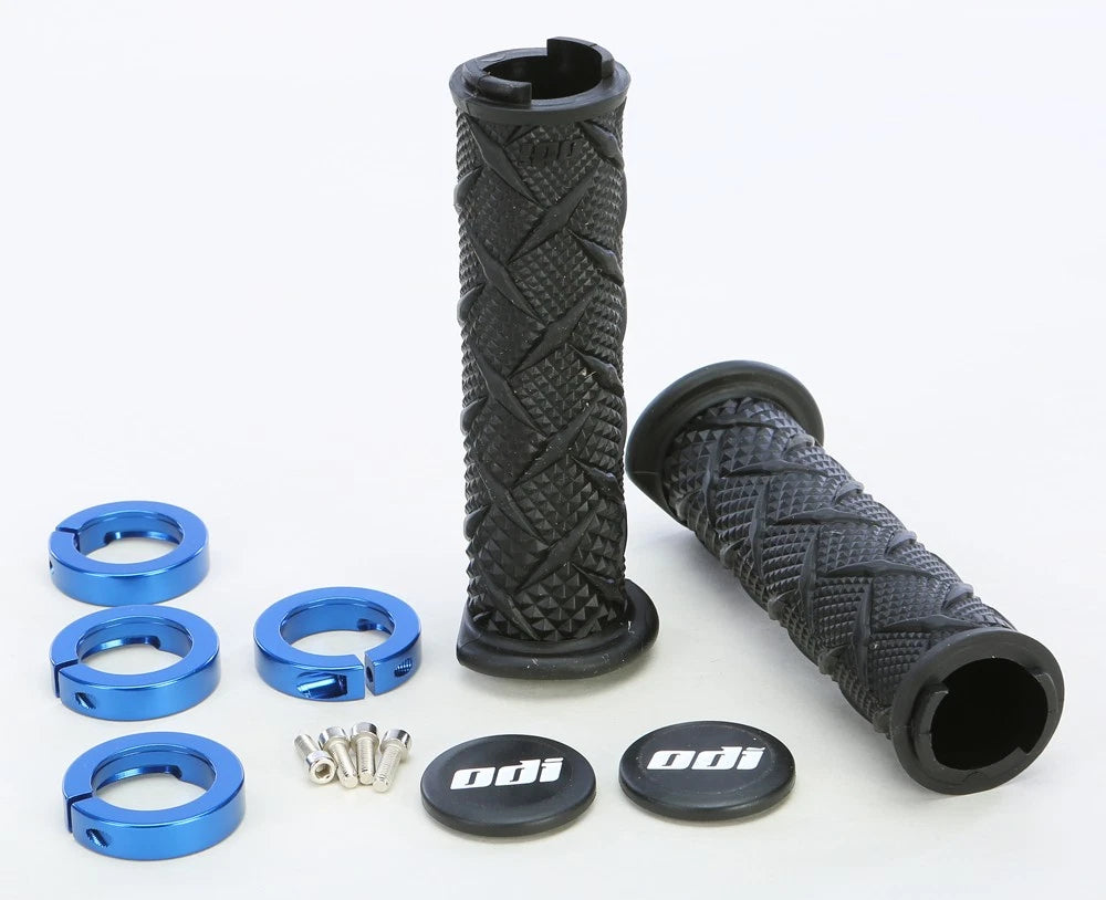 Odi Atv X Treme Lockon Grip Black/blue For Utv And Atv Handlebar