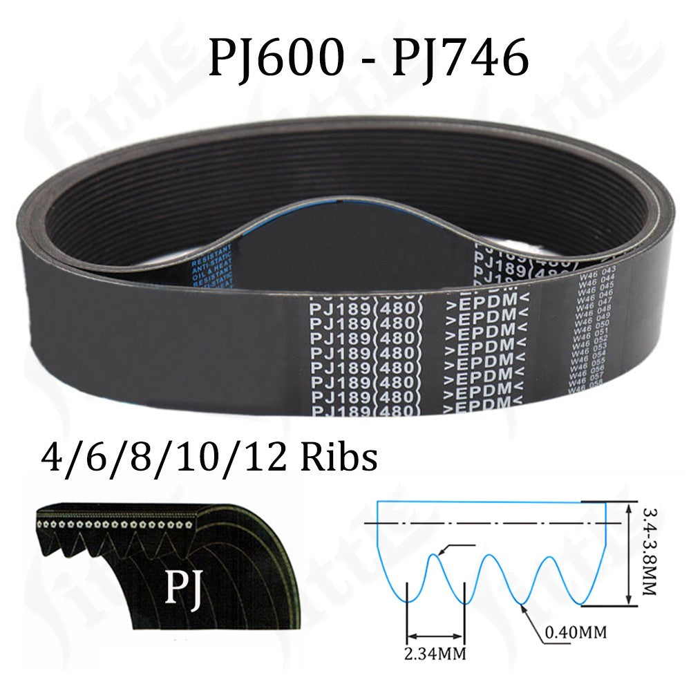 Rubber Multi-Groove Drive Belts for PJ Series