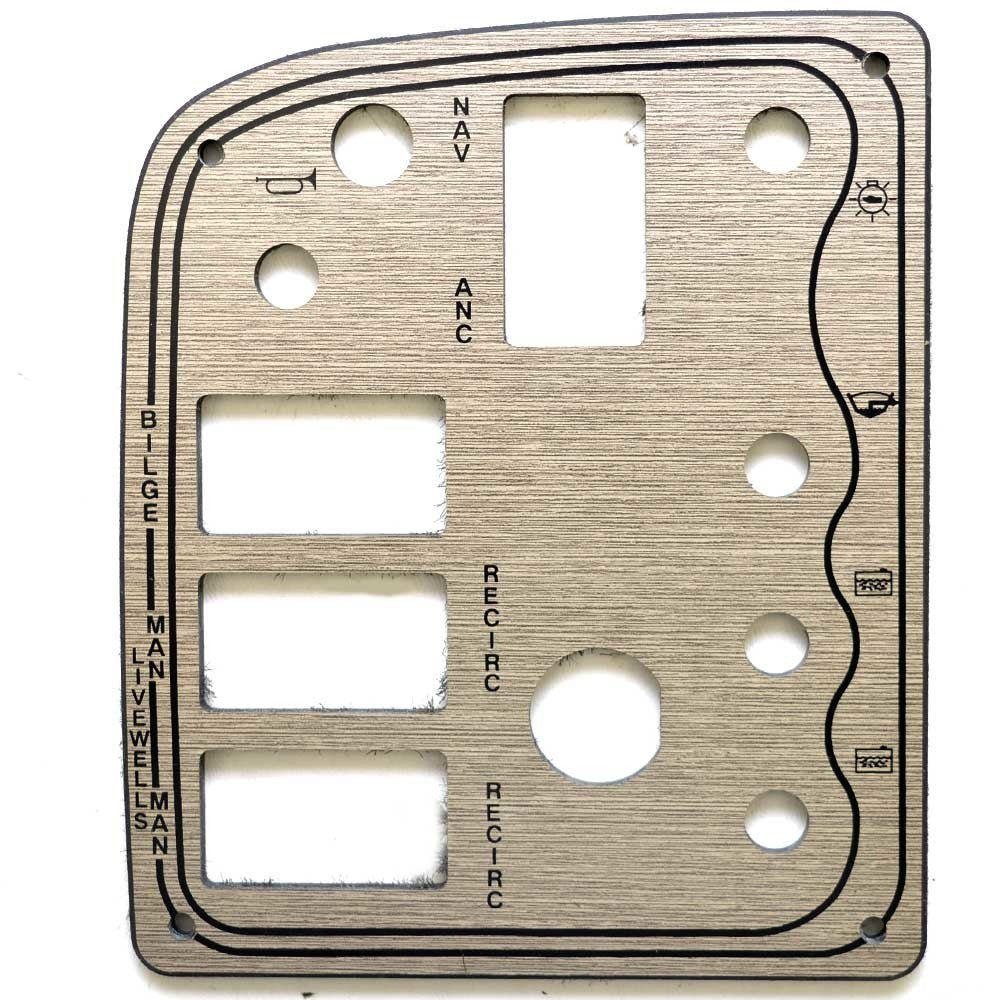 Smoker Craft Boat Blank Switch Panel 4 5/8 x 5 1/2 Inch by Smoker Craft