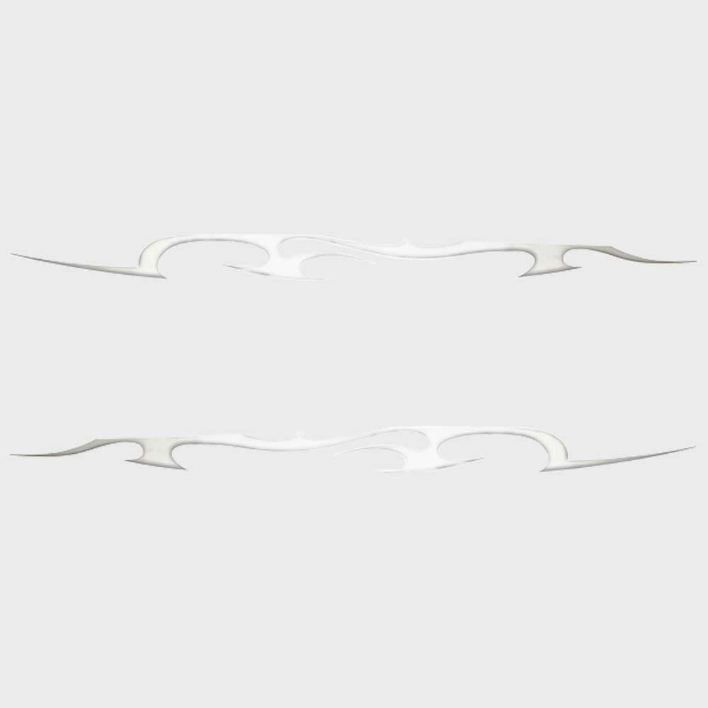 Larson Boat Deck Graphic Decals 0573190 | 2009 Senza Silver (Set of 2)