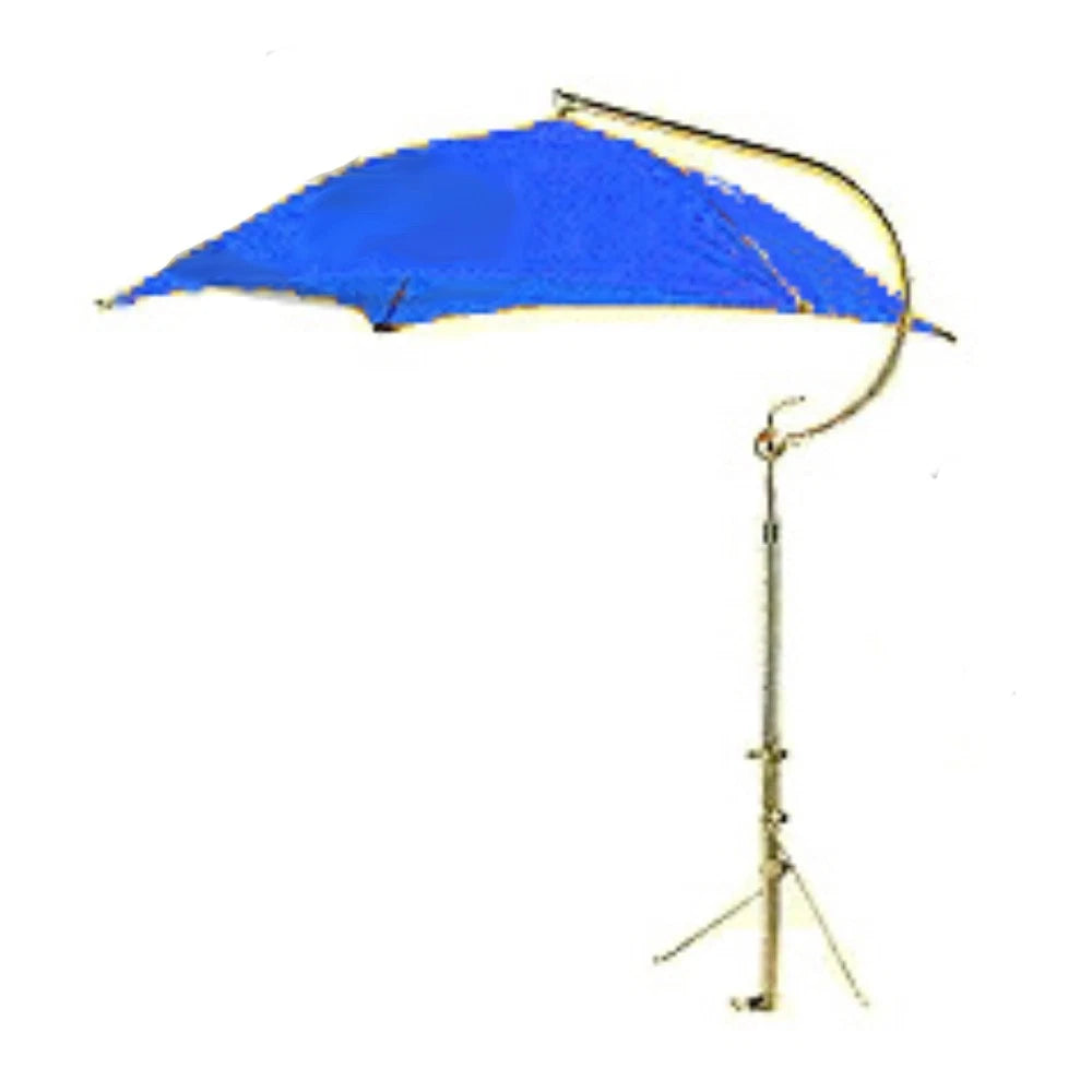 Complete Blue Canvas Umbrella Frame & Mounting Bracket Tu56 405452