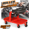 Red Rolling Shop Stool with Tools Tray