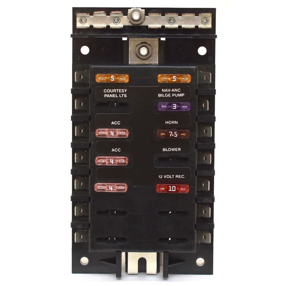 Boat Terminal Fuse Block 14-Position 28 Spade