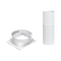 White Air Conditioner Hose with Square Connector