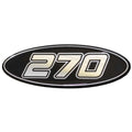 Crownline Boat Raised Decal Black Silver by Crownline