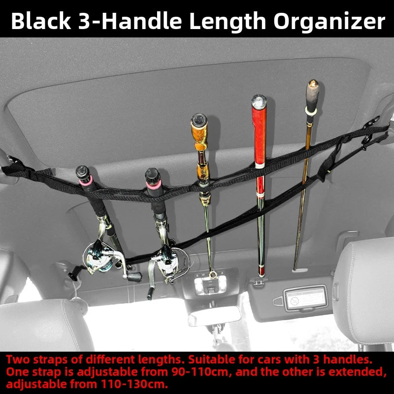 Car Roof Fishing Rod Holder Adjustable Nylon Strap For Vehicle