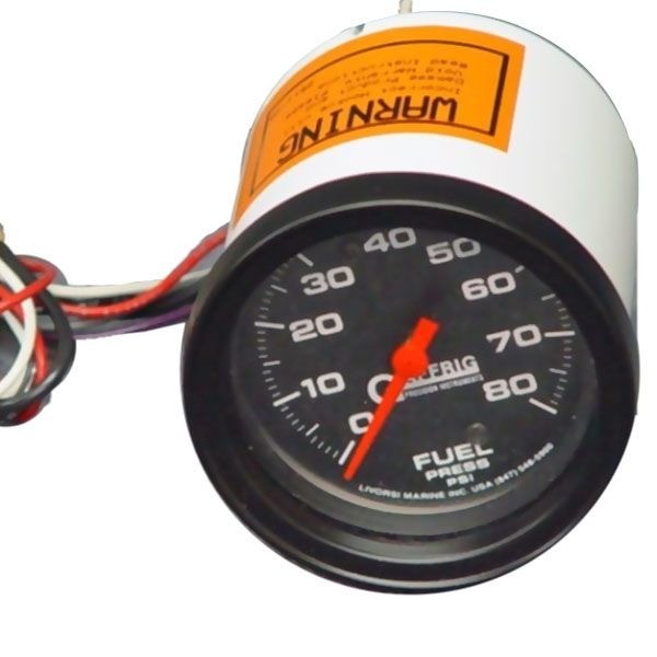Gaffrig Boat Fuel Pressure Gauge GFSFP80 | Gas 2 1/2 Inch Black by Gaffrig