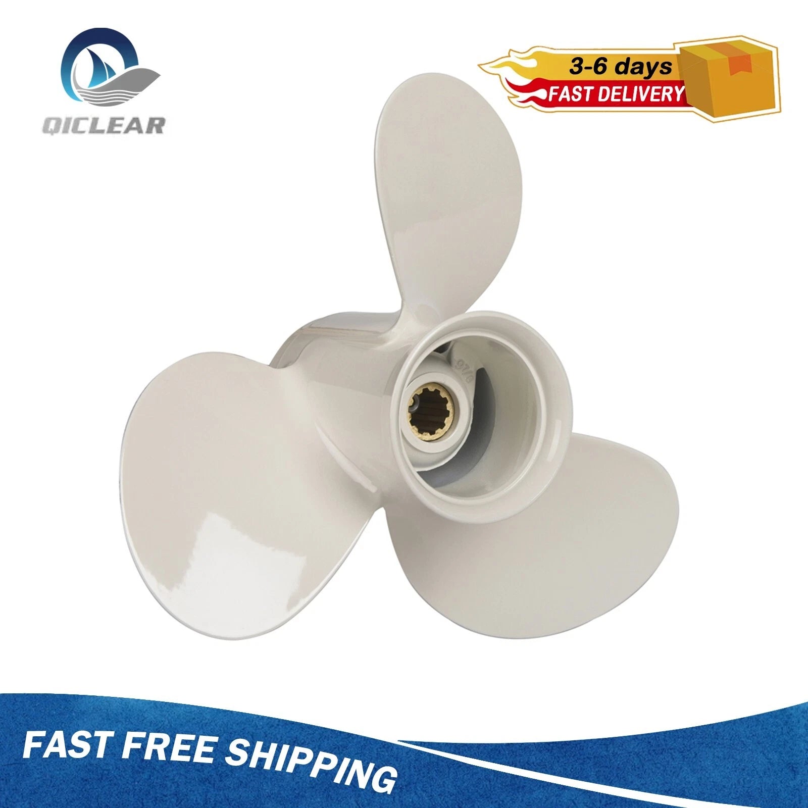 9 7/8 X 11 1/4 Boat Propeller Fit Yamaha 25-30 Hp 10 Spline
