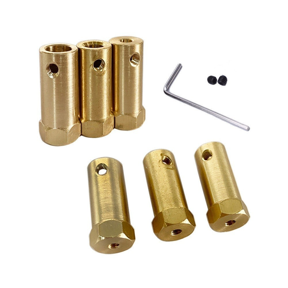 Hexagonal Wheel Coupler Brass Plating