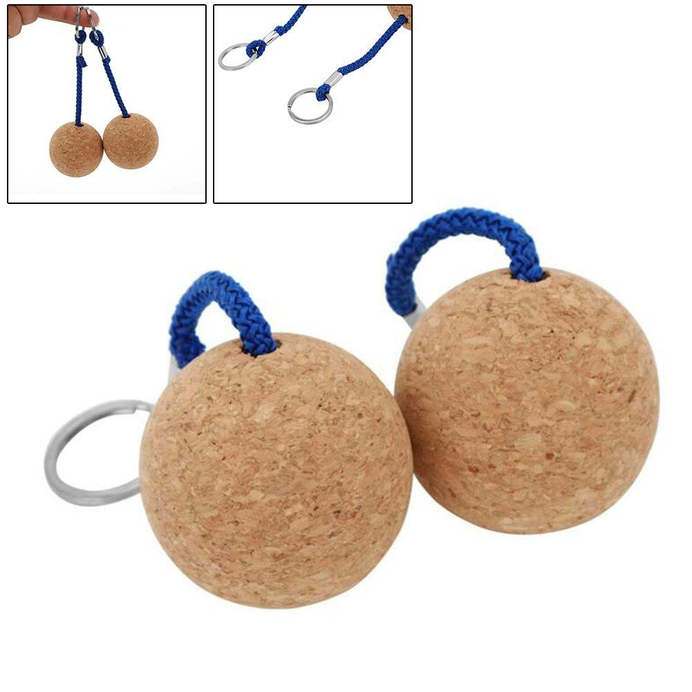 Floating Cork Ball Key Rings