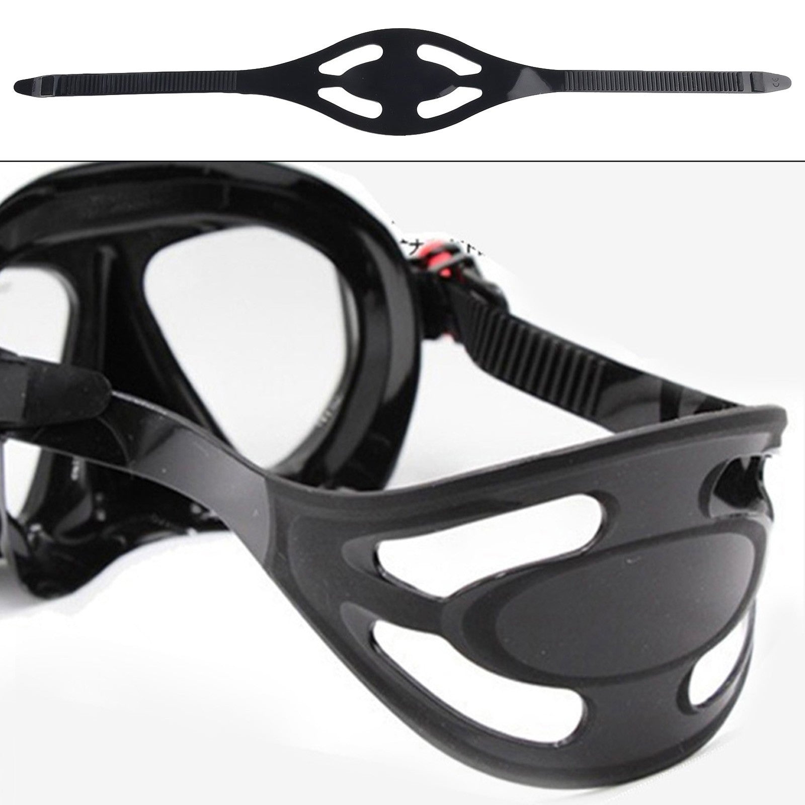 Swimming Face Guard Strap Adjustable Silicone