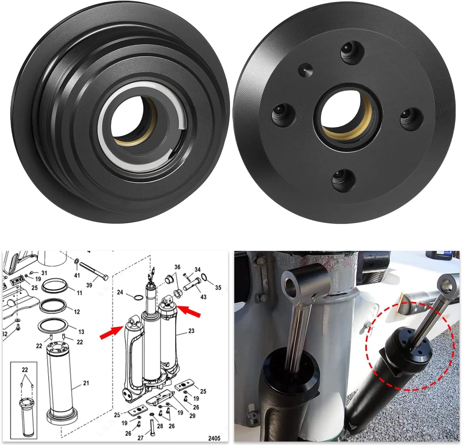 Trim Cap Seal Kit For Mercury Outboard 200hp