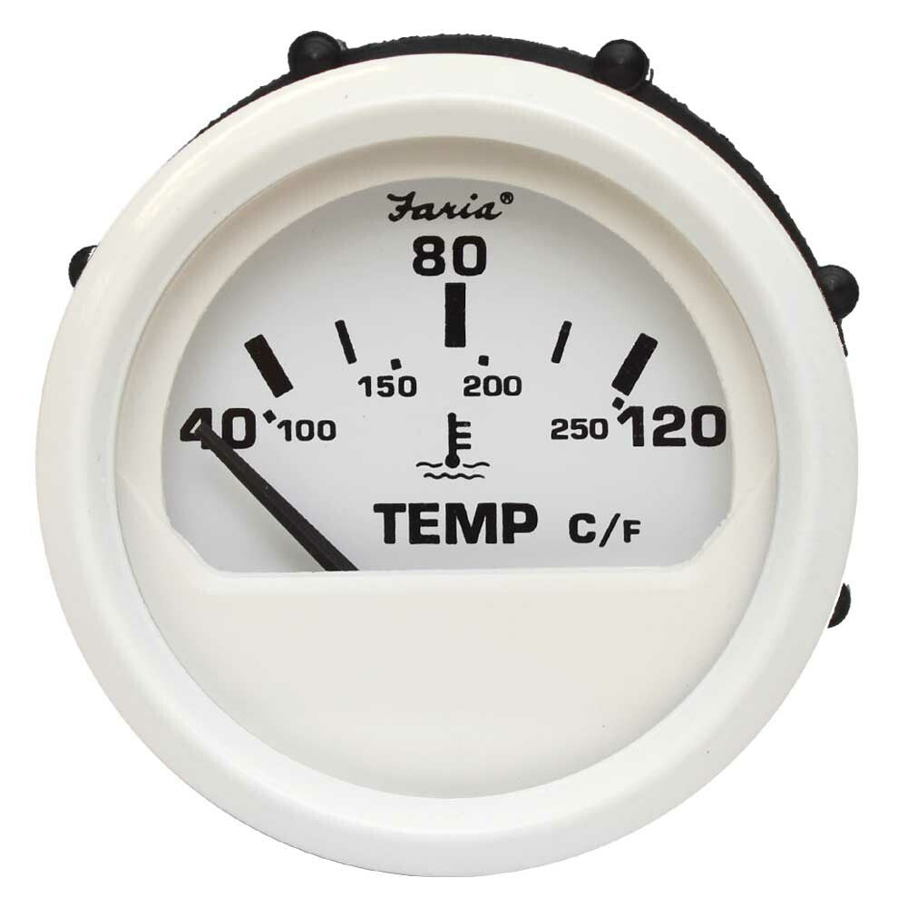 Faria Boat Temperature Gauge Dress White by Faria