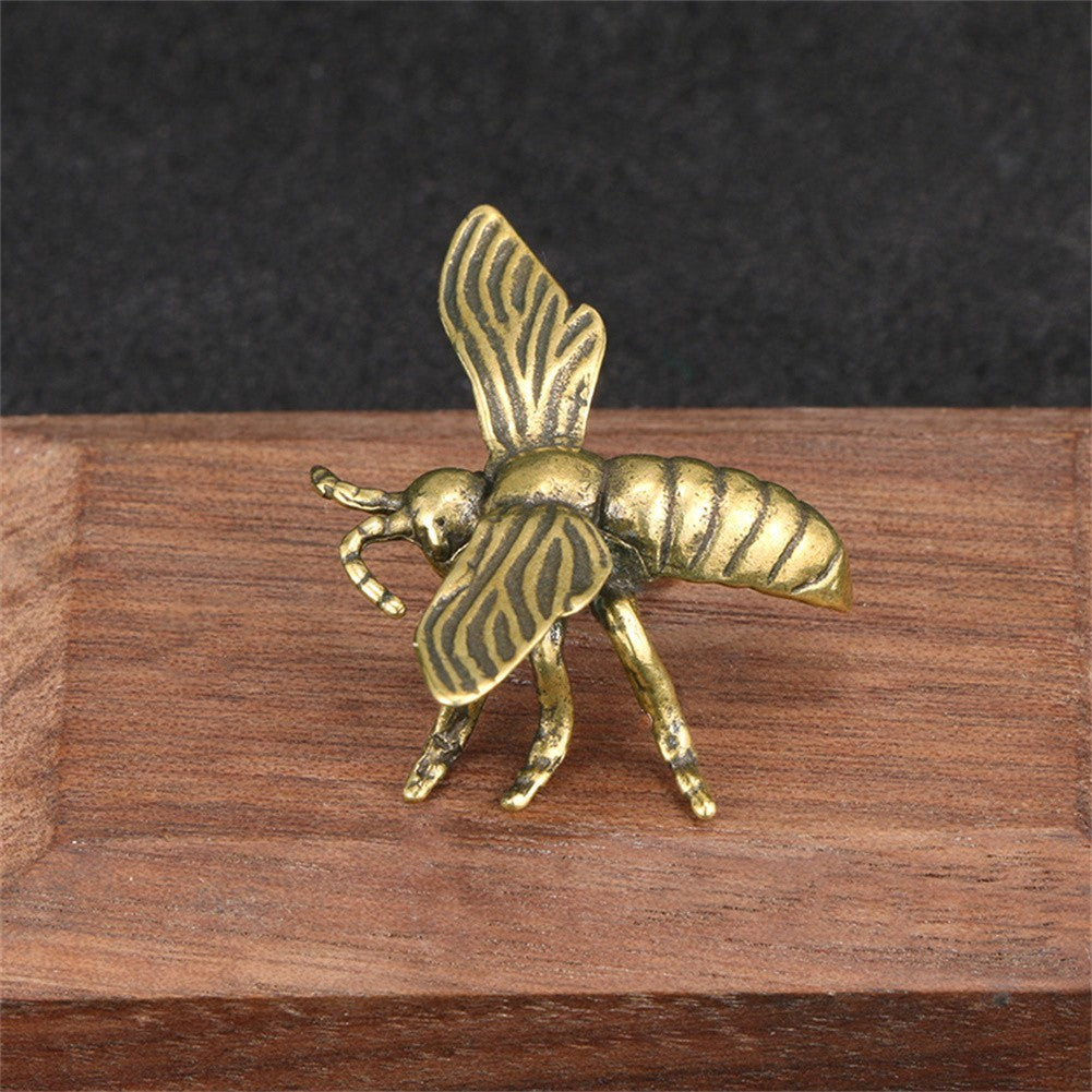 Bee Statue Decoration Antique Brass