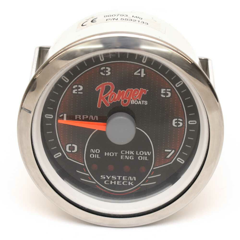 Boat Tachometer Gauge Ranger 7K 3 3/8 Inch by Ranger