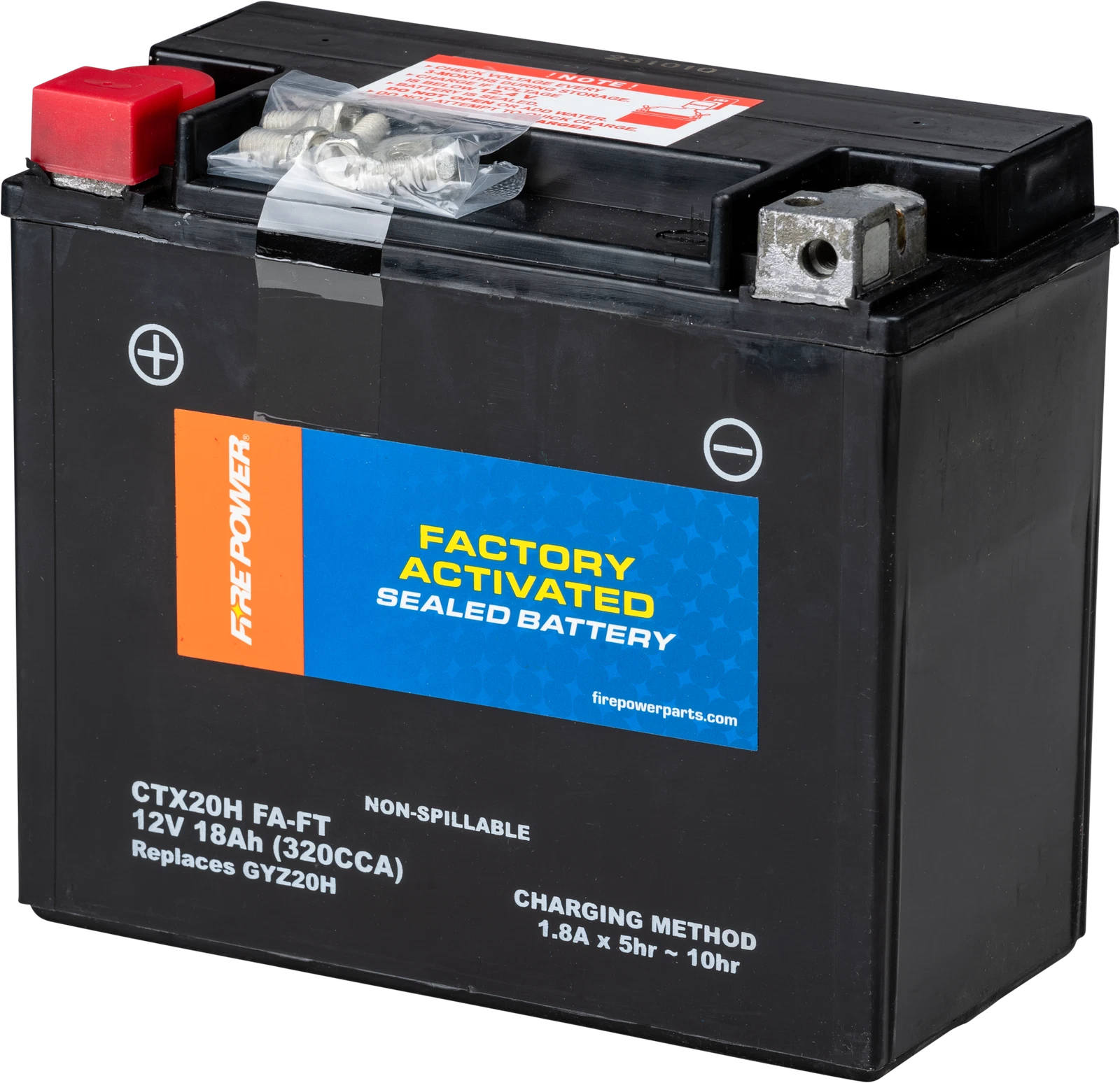 Fire Power Ctx20h (Fa) Ft Sealed Agm Battery For Vehicles 12V 20ah
