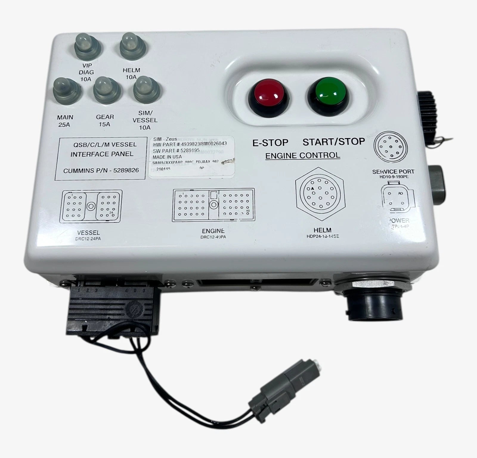 Cummins 5289826, Marine Smartcraft Engine Control Vessel Interface