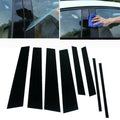 Exterior Trim Windo W Trim 8pcs Direct Replacement Glossy Black