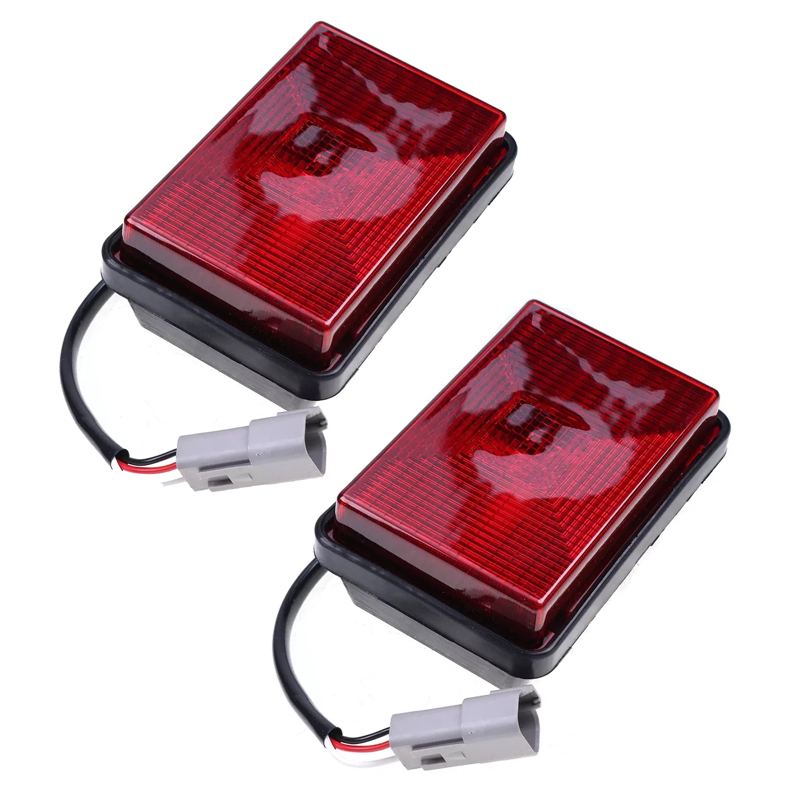 2x Red Lamp Assembly 142-7503 For Caterpillar 247 247b 257b 252b 267b