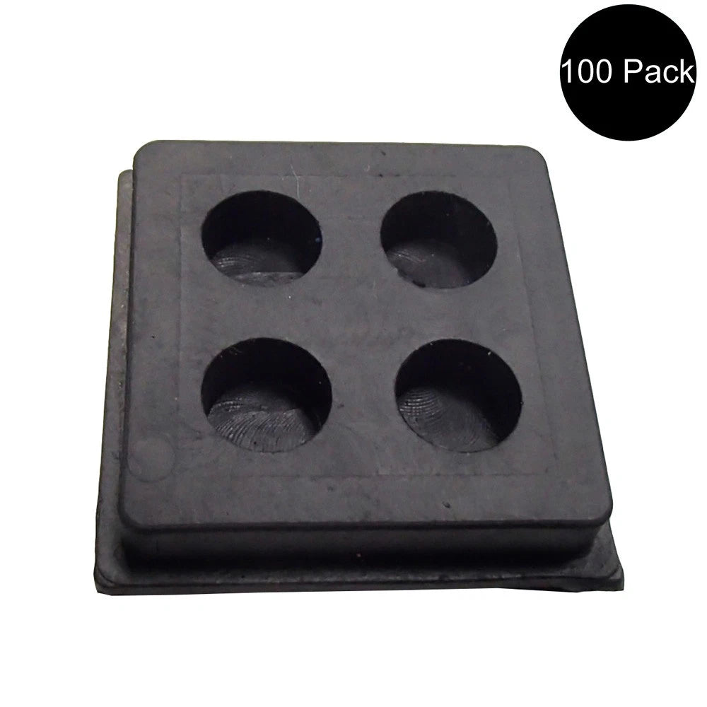 (100) Anti-vibration Pads - Heavy Duty All Rubber Isolation Pads 2" X