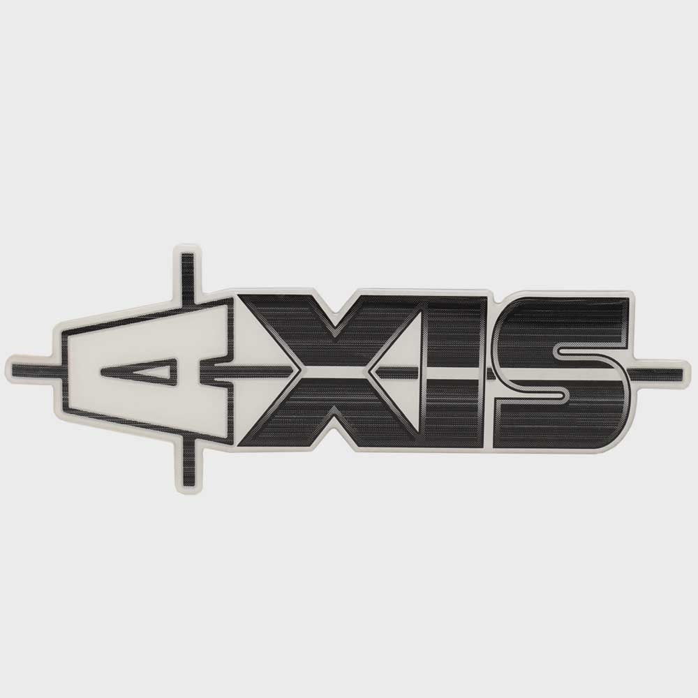 Axis Boat Raised Logo Decal Black Silver by Axis