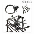Black Nylon Car Auto Cable Strap Push Mount Wire Tie Retainer Clip