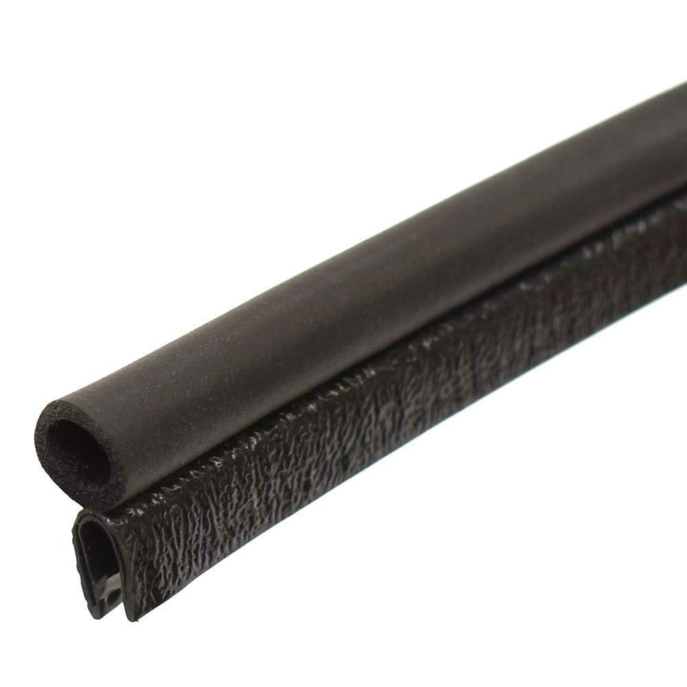 Trim-Lok Boat Trim Seal Molding 1/8 x 1/2 Inch Black Pebbled by Trim-Lok