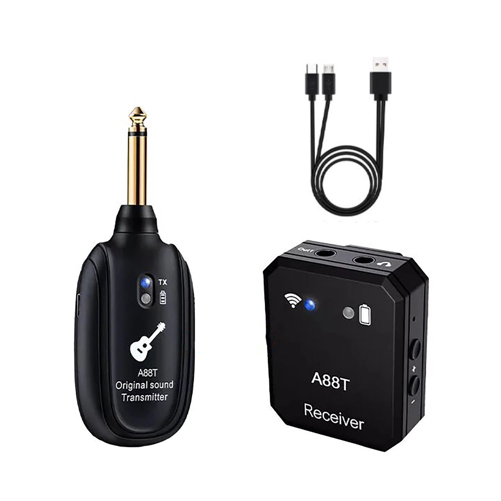 Black Rechargeable Wireless 2.4ghz In-ear Monitor Iem System