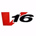 Boat Decal Tracker V16 Black Red 7 1/8 Inch by Tracker