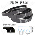 PJ179 - PJ336 Motor Belt Rubber Multi-groove