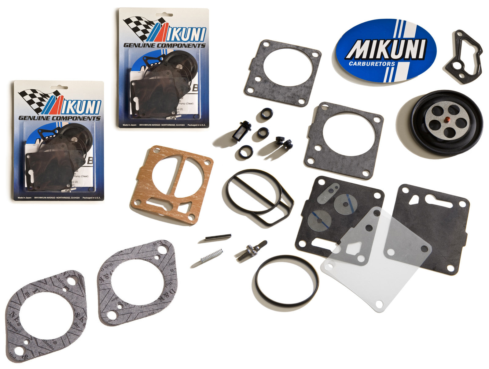Genuine Mikuni Dual Carb Carburetor Rebuild Kit & Base Gaskets SeaDoo 