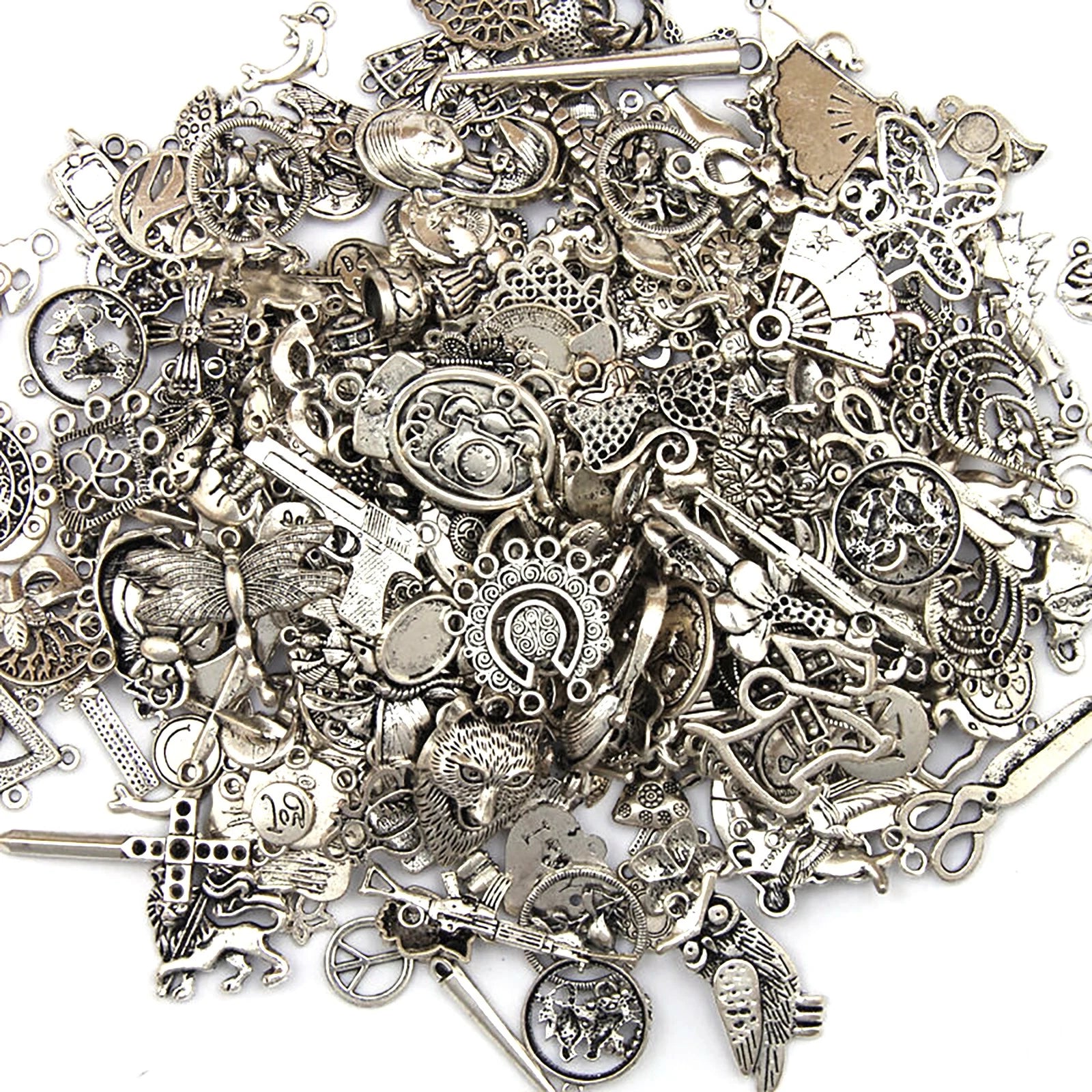 Multi Styles Diy Jewelry Craft Findings Antique Tibetan Silver Charms