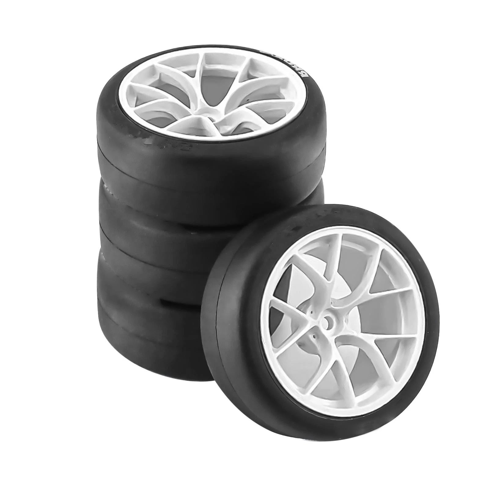 65mm 1/10 Rc Car Tires & Wheels Rims 12mm Hex Hub For Tamiya Tt01
