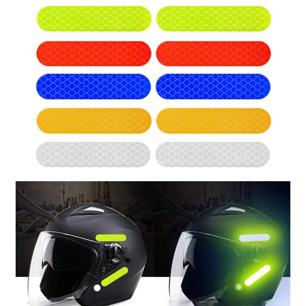Self Reflective Sticker Strips Waterproof 20pcs For Vehicle Visibility