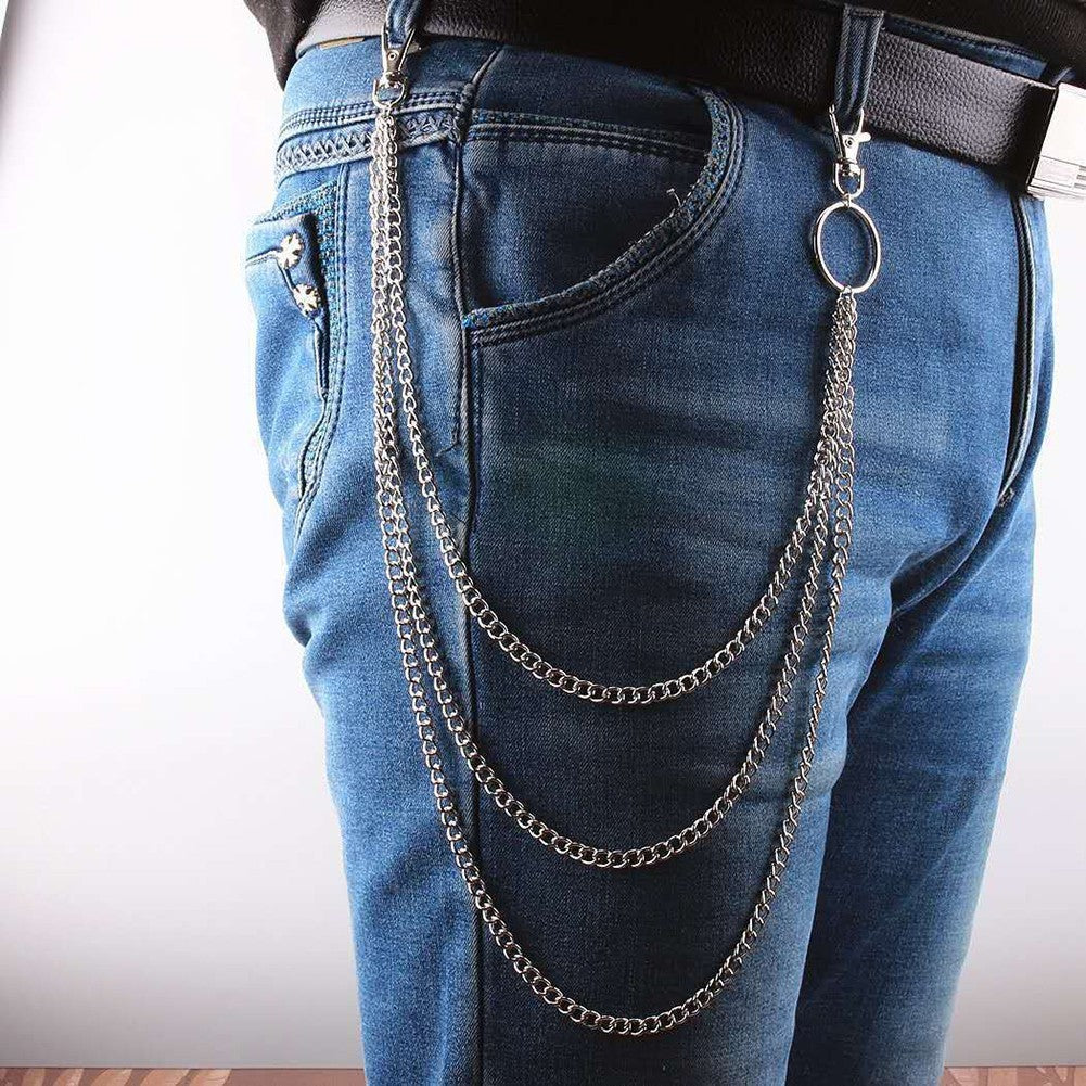 Multilayer Metal Pants Chain for Casual Use