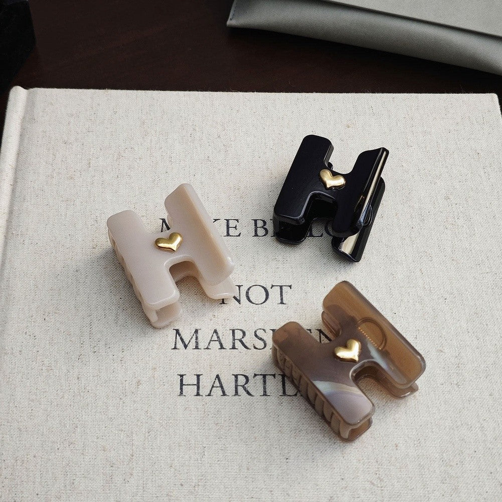 H Shape Heart Design Claw Clip for Mini